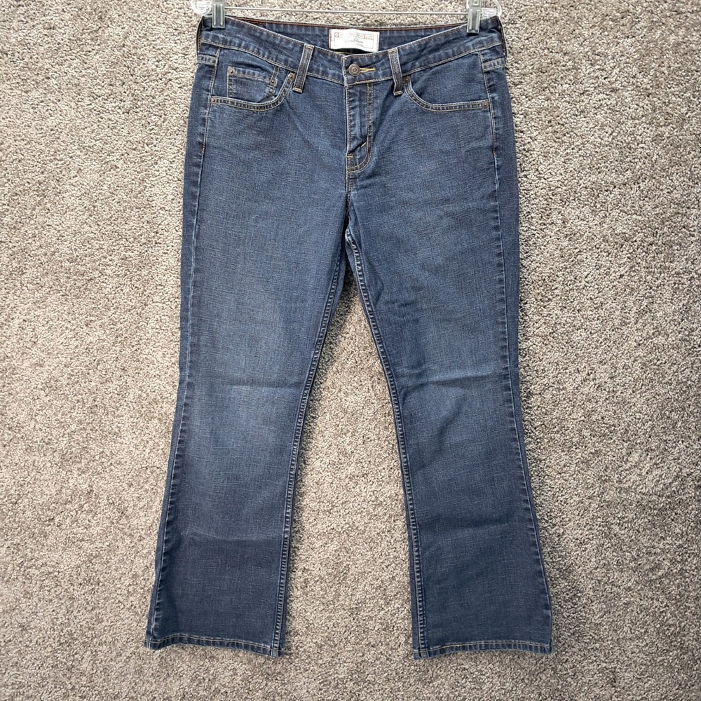 Levi Strauss Signature Low Rise Bootcut Jeans Medium Wash Blue Juniors‎ 9 Short